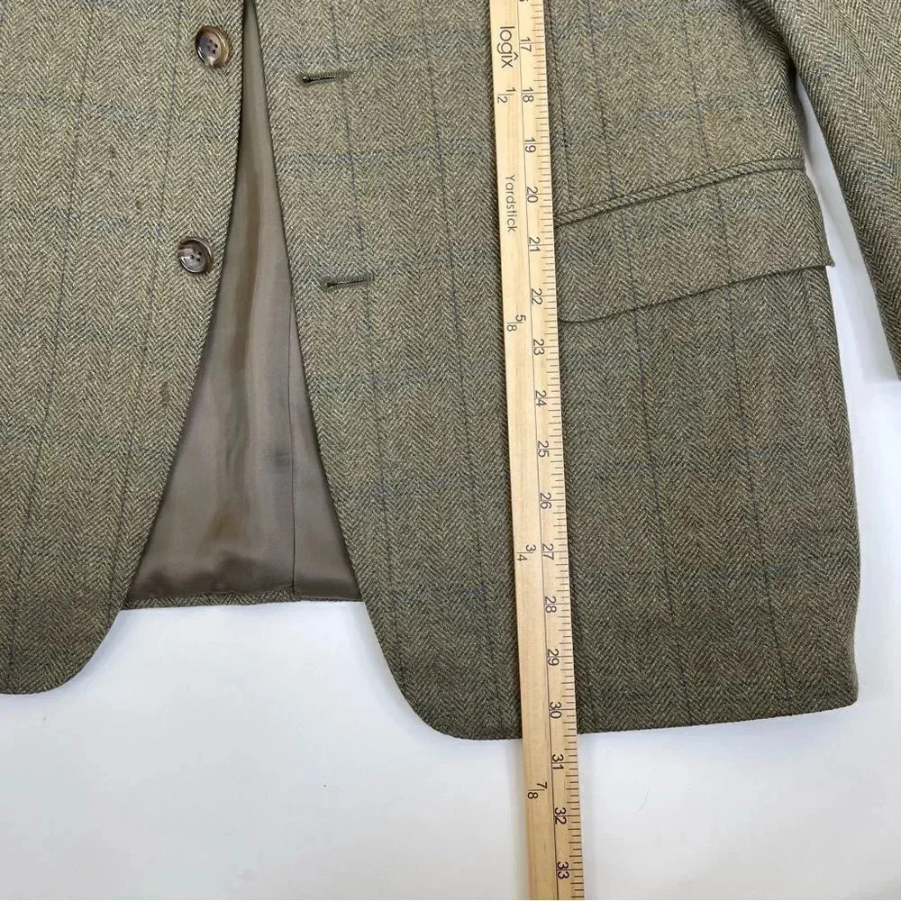Canali Herringbone Mens Cashmere Blazer 50C - Picture 8 of 16